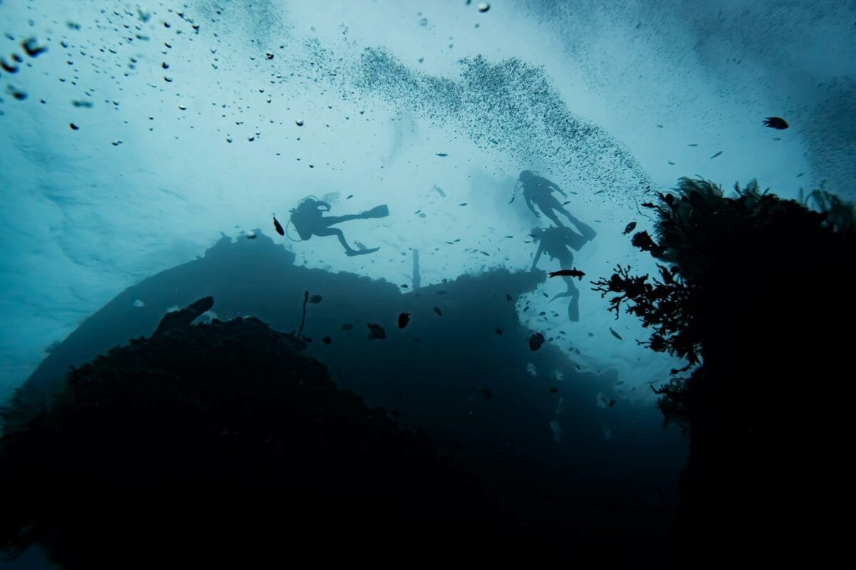 USAT Liberty shipwreck underwater in Tulamben, Bali.