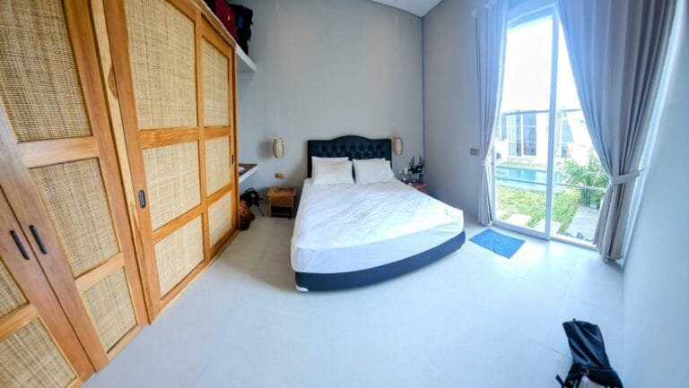 Elegant seating area at Lalapanzi Villa in Bali with inquiry options.